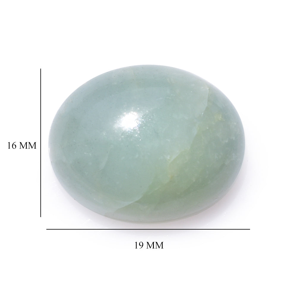 MILKY AQUAMARINE OVAL CAB 19X16MM 22.05 Cts.