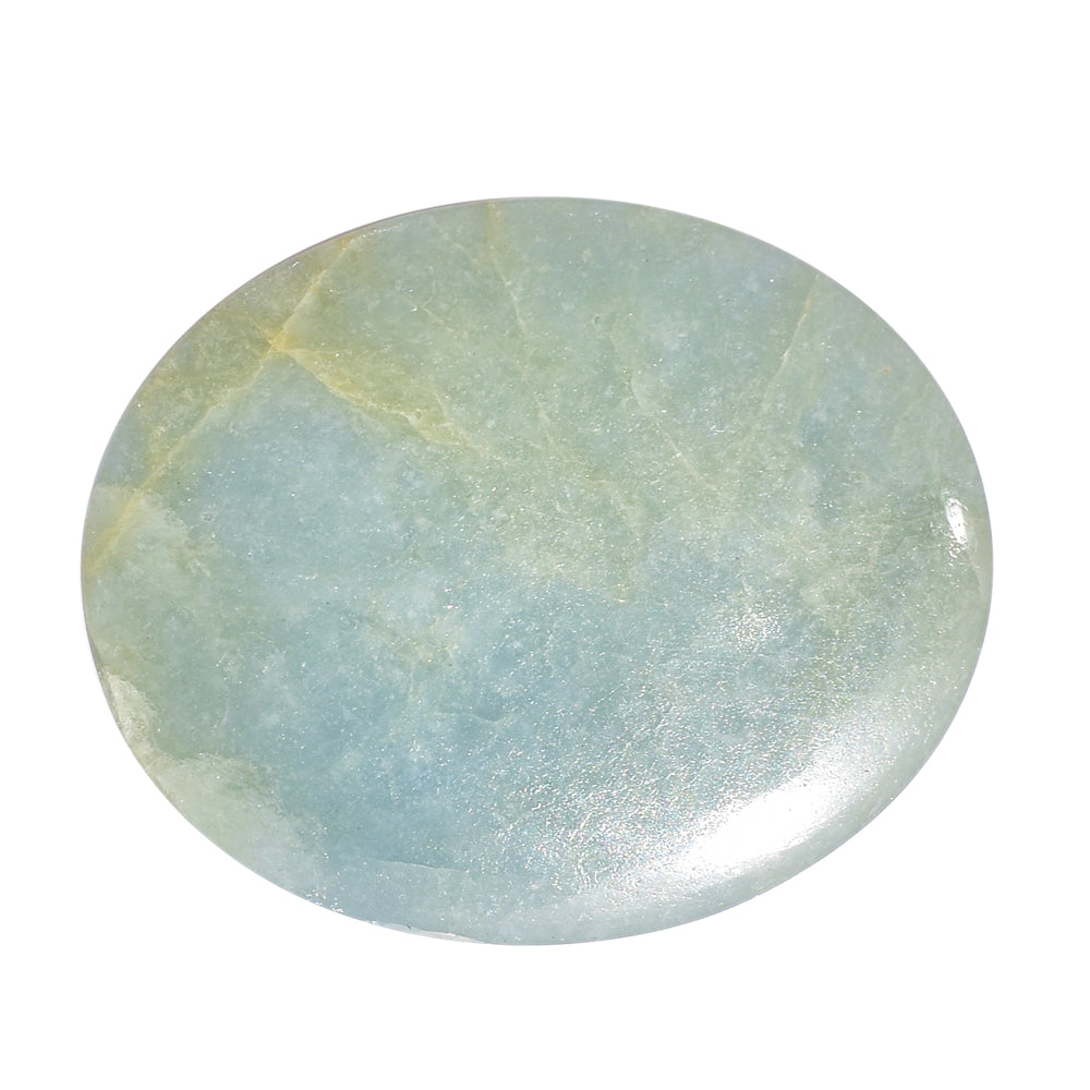 MILKY AQUAMARINE OVAL CAB 34X28MM 49.85 Cts.