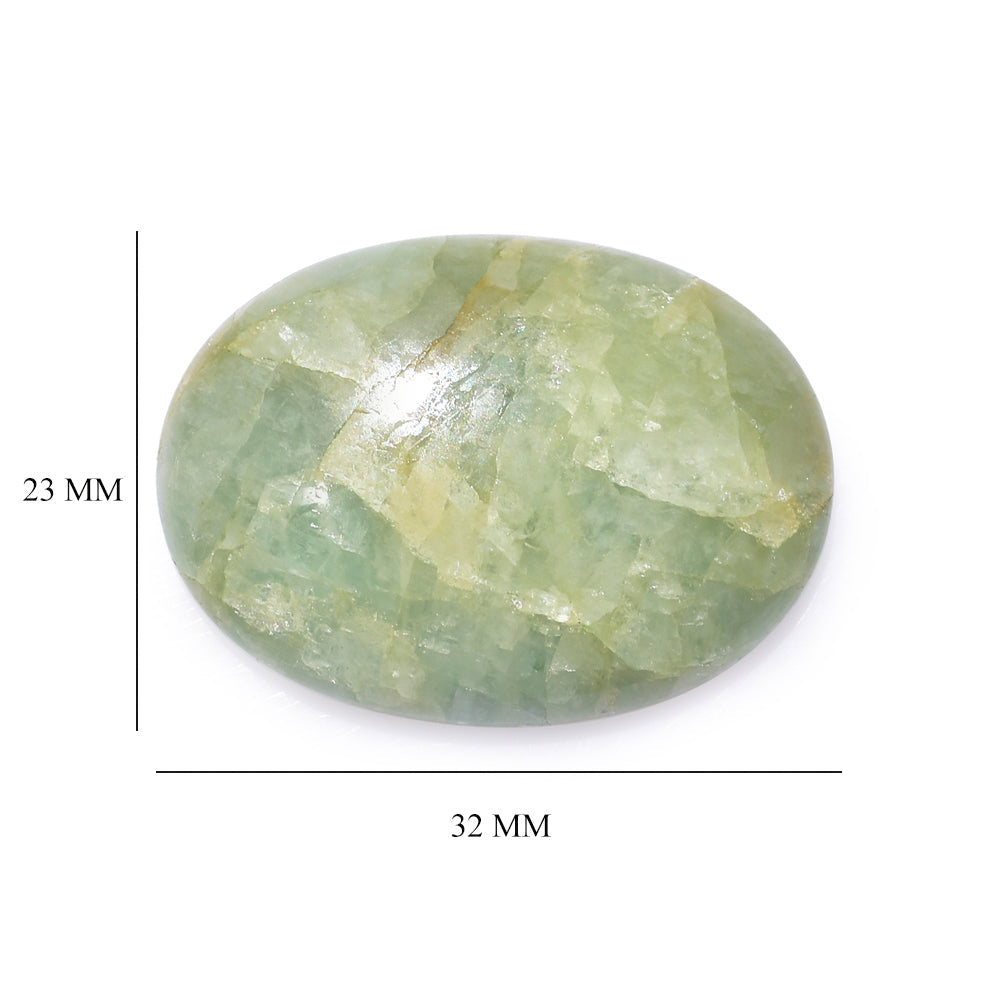 MILKY AQUAMARINE OVAL CAB 32X23MM 39.80 Cts.