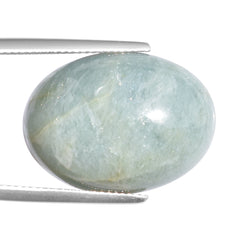 MILKY AQUAMARINE OVAL CAB 23X17MM 21.00 Cts.