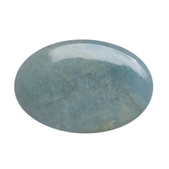 MILKY AQUAMARINE OVAL CAB 30X20MM 36.08 Cts.