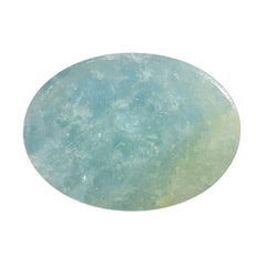 MILKY AQUAMARINE OVAL CAB 18X13MM 11.13 Cts.