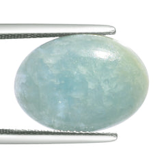 MILKY AQUAMARINE OVAL CAB 18X13MM 11.13 Cts.