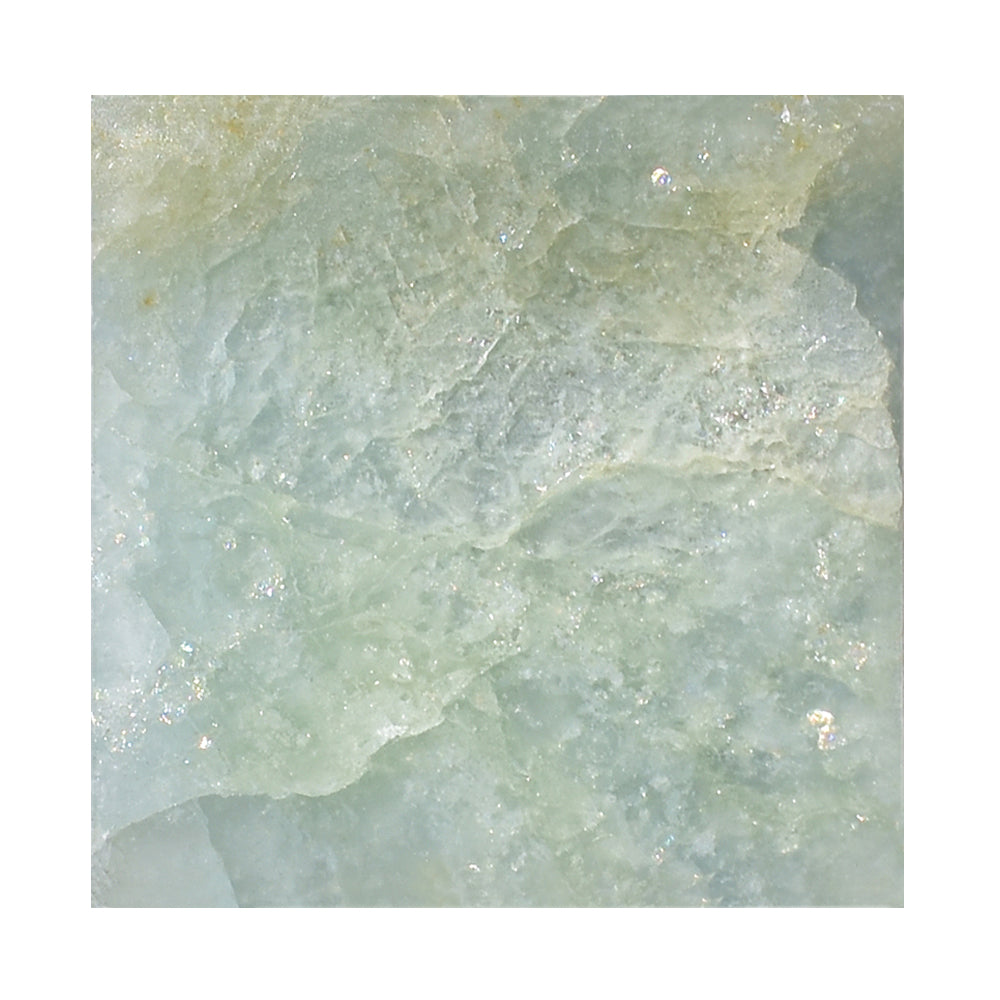 MILKY AQUAMARINE SQUARE CAB 20MM 32.10 Cts.