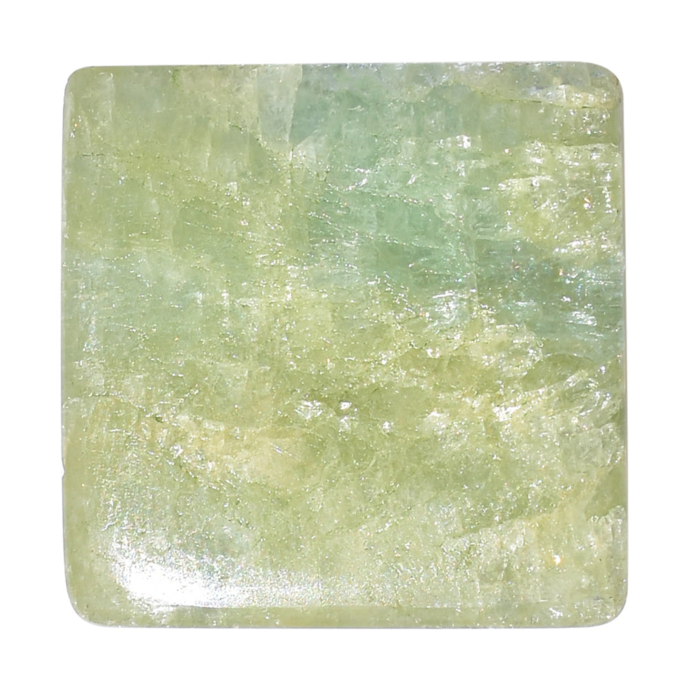 MILKY AQUAMARINE SQUARE CAB 26MM 48.60 Cts.