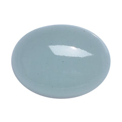 MILKY AQUAMARINE OVAL CAB 16x12MM 10.82 Cts.