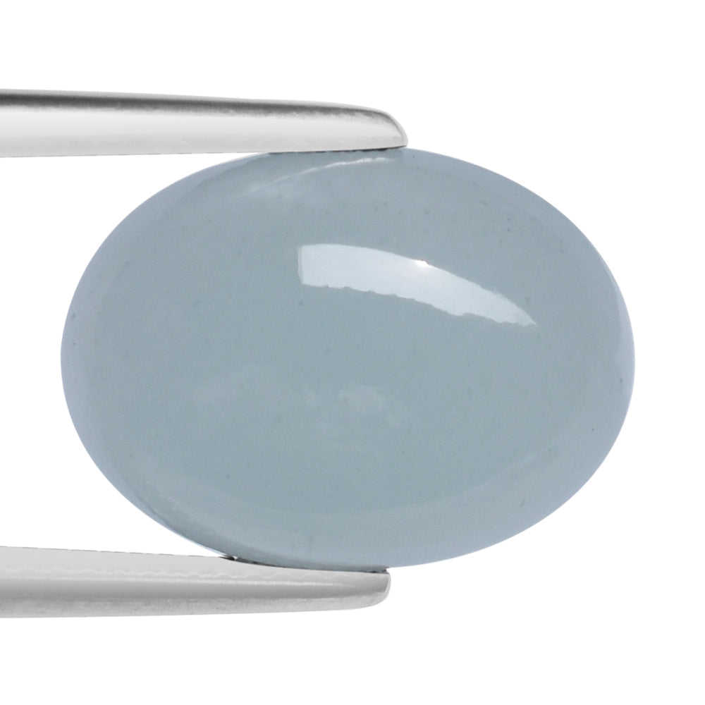 MILKY AQUAMARINE OVAL CAB 16x12MM 10.82 Cts.