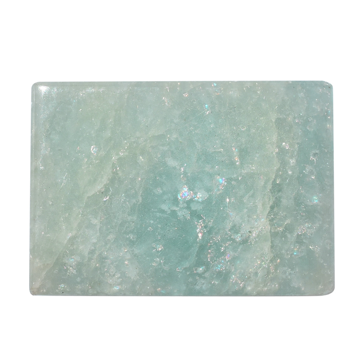 MILKY AQUAMARINE RECTANGULAR CAB 25X18MM 32.60 Cts.