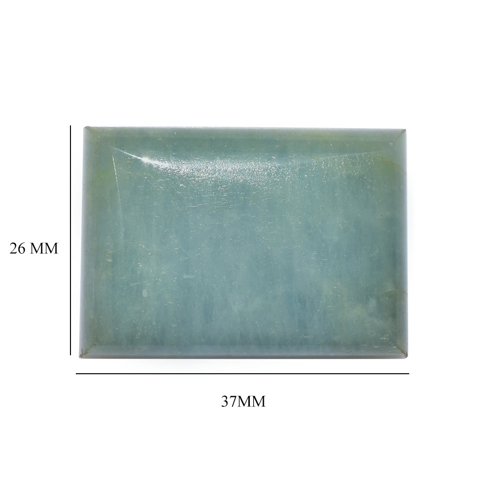 MILKY AQUAMARINE RECTANGULAR CAB 37X26MM 107.00 Cts.