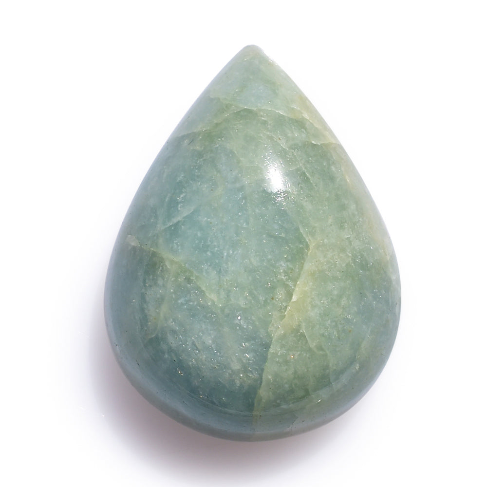 MILKY AQUAMARINE PEAR CAB 24X18MM 23.85 Cts.