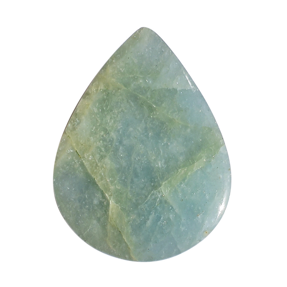 MILKY AQUAMARINE PEAR CAB 24X18MM 23.85 Cts.