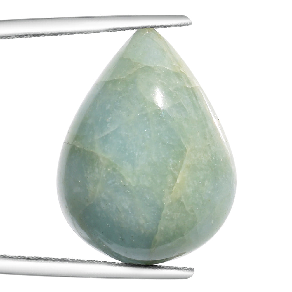 MILKY AQUAMARINE PEAR CAB 24X18MM 23.85 Cts.