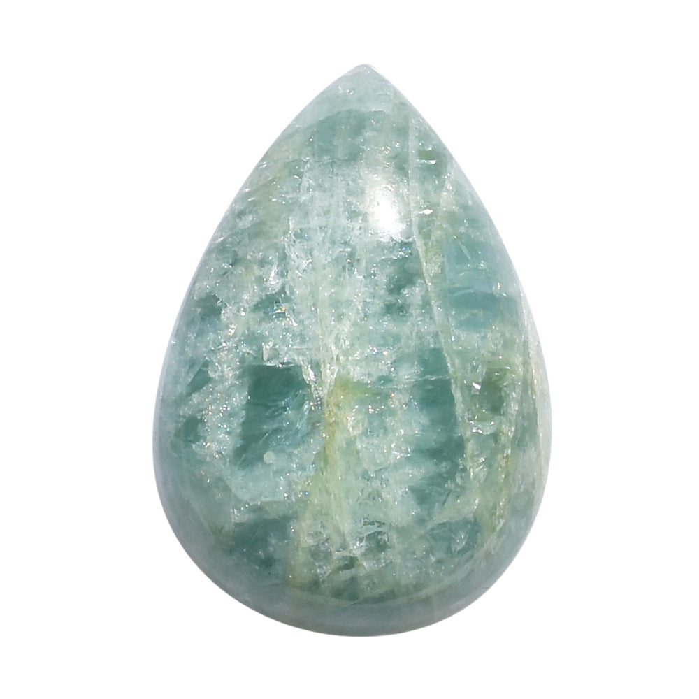 MILKY AQUAMARINE PEAR CAB 26X18MM 23.50 Cts.