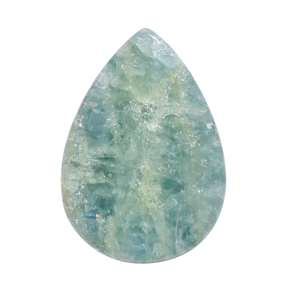 MILKY AQUAMARINE PEAR CAB 26X18MM 23.50 Cts.