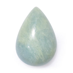 MILKY AQUAMARINE PEAR CAB 22X15MM 14.80 Cts.