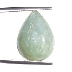 MILKY AQUAMARINE PEAR CAB 22X16MM 21.20 Cts.