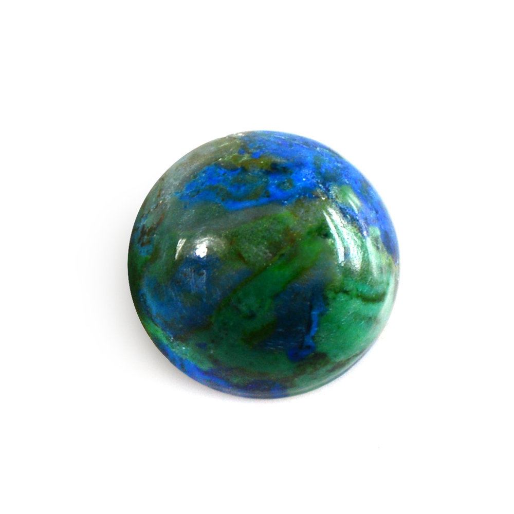 AZURITE ROUND CAB 10MM 3.95 Cts.