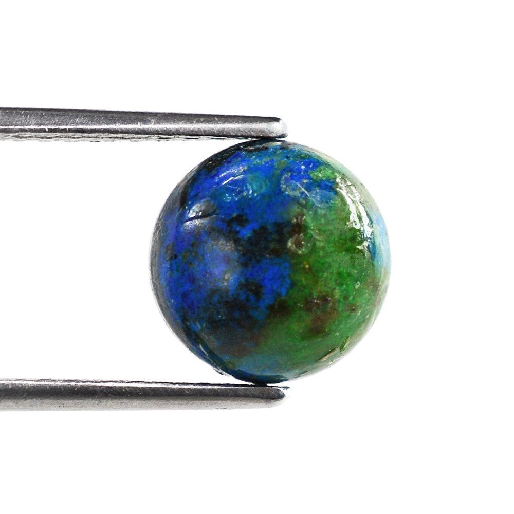 AZURITE ROUND CAB 10MM 3.95 Cts.