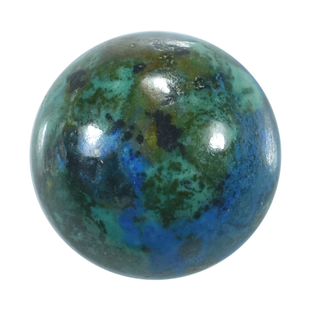 AZURITE PLAIN ROUND CAB 12.00X12.00 MM 6.76 Cts.