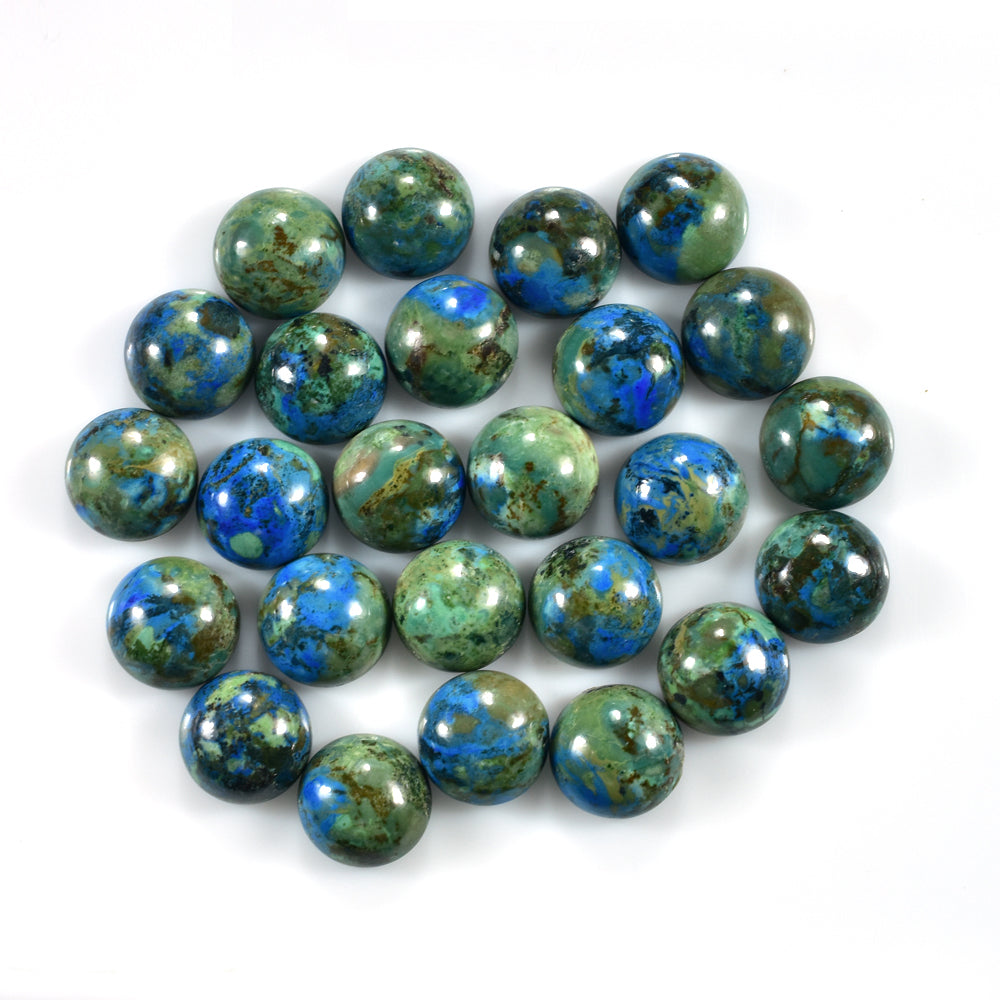 AZURITE PLAIN ROUND CAB 12.00X12.00 MM 6.76 Cts.