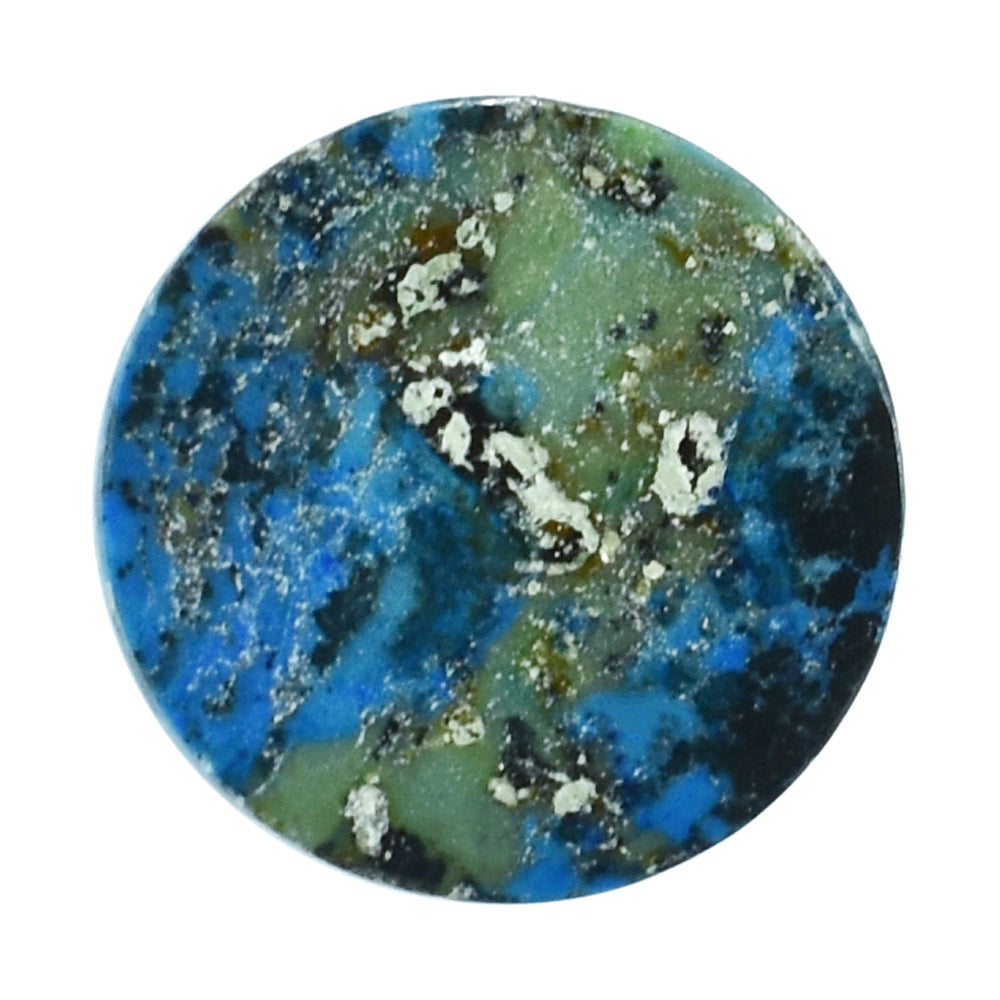 AZURITE PLAIN ROUND CAB 8.00X8.00 MM 2.1 Cts.