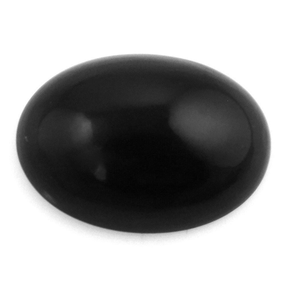 BLACK FOSSIL JASPER OVAL CAB 20X14.50MM 14.70 Cts.