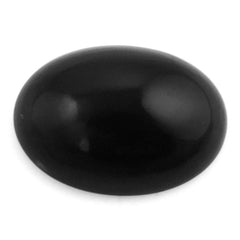 BLACK FOSSIL JASPER OVAL CAB 20X14.50MM 14.70 Cts.