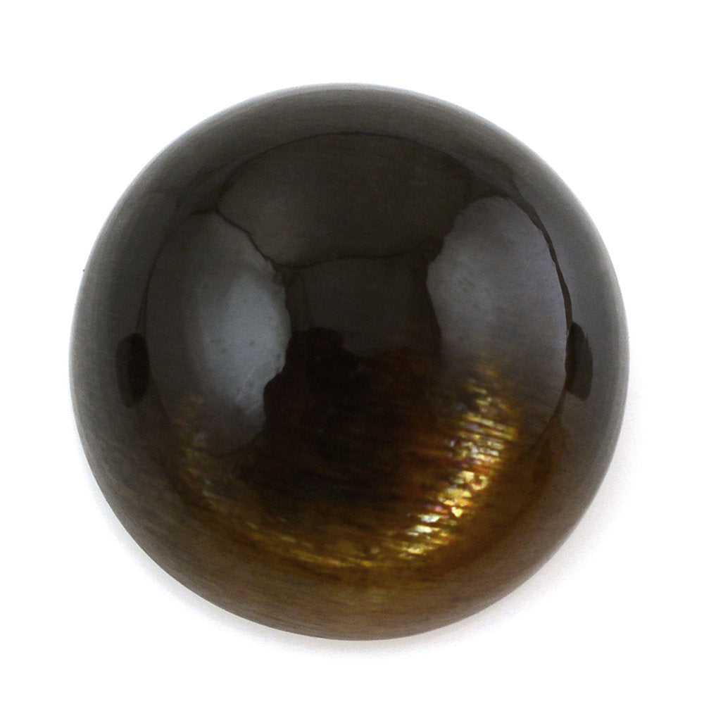 BLACK GOLDEN SUNSTONE ROUND CAB 16MM 15.15 Cts.