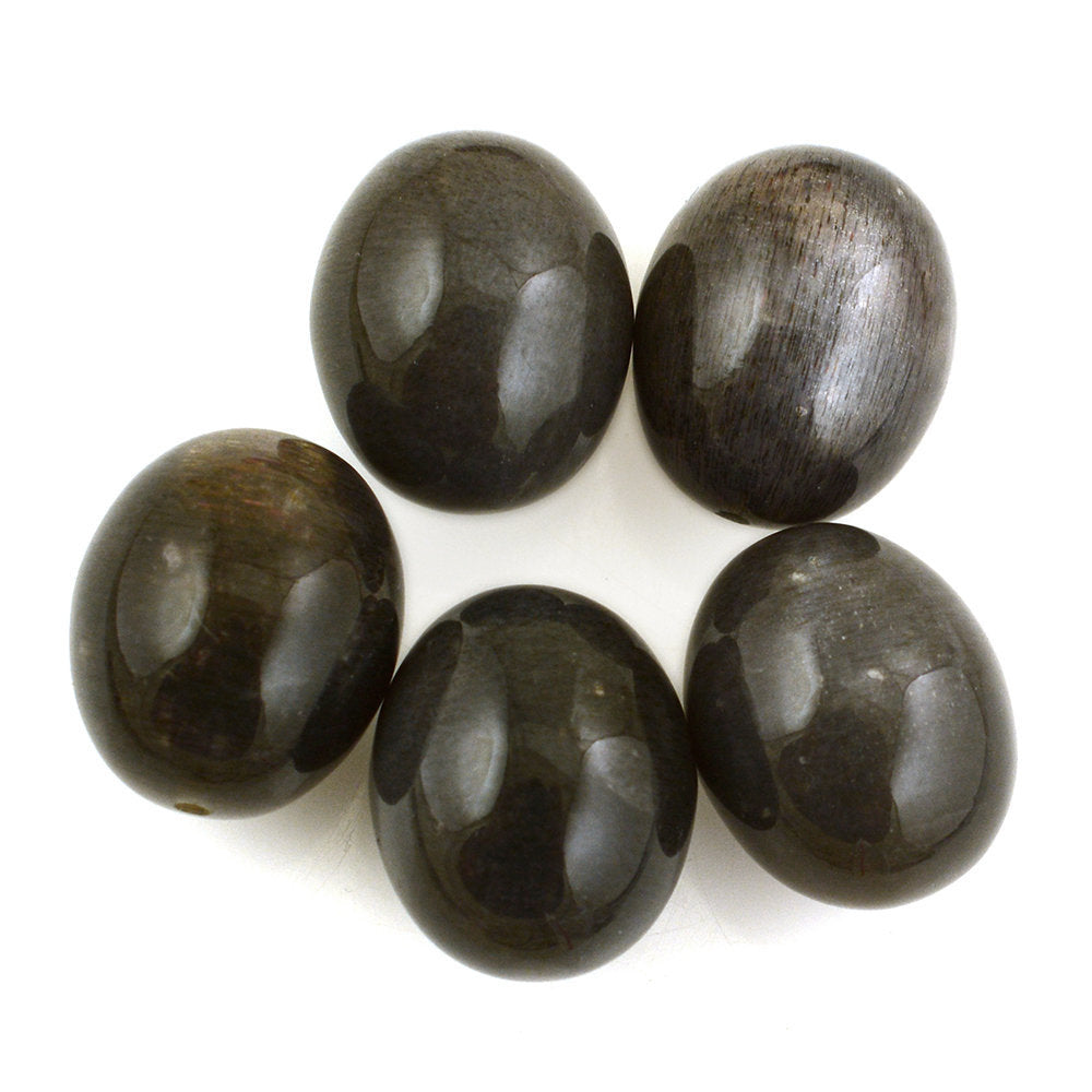 BLACK GOLDEN SUNSTONE PLAIN OLIVE (HALF DRILL) 18X15MM 27.77 Cts.