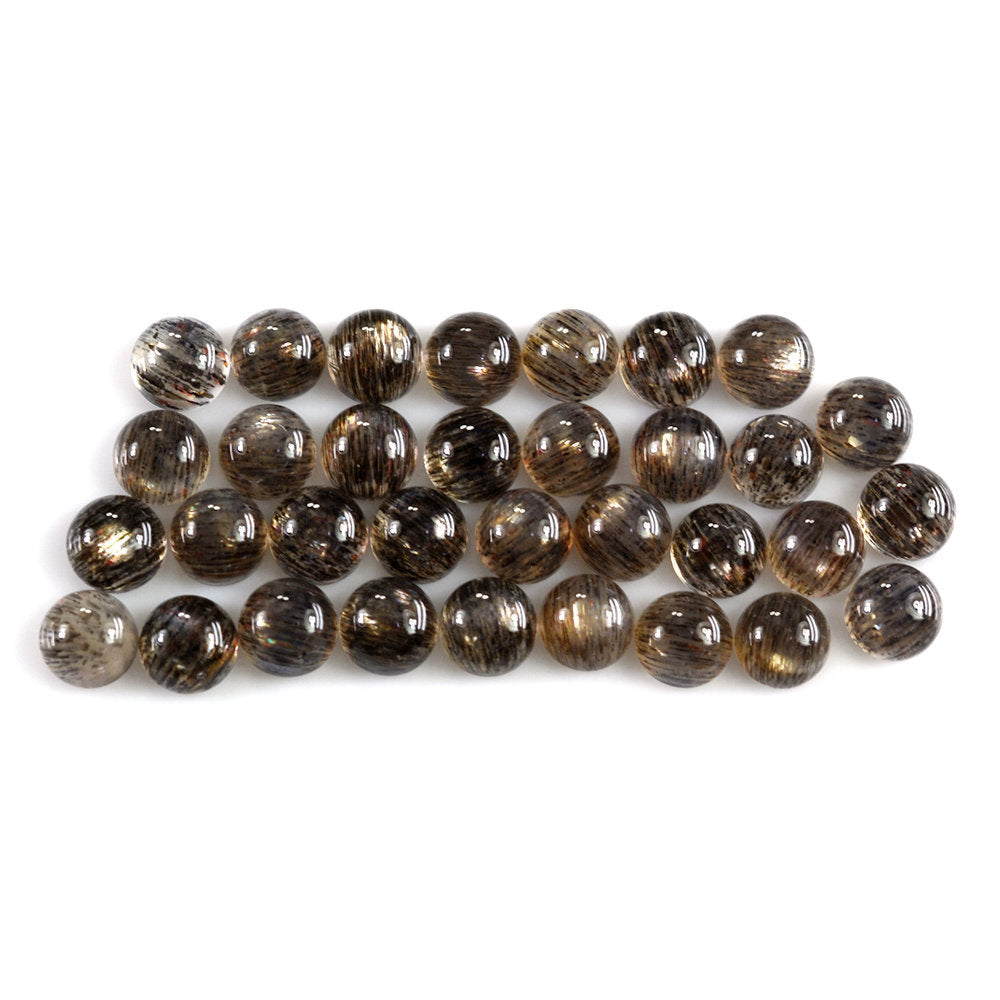 BLACK SHINE GOLDEN SUNSTONE ROUND CAB 4MM 0.28 Cts.