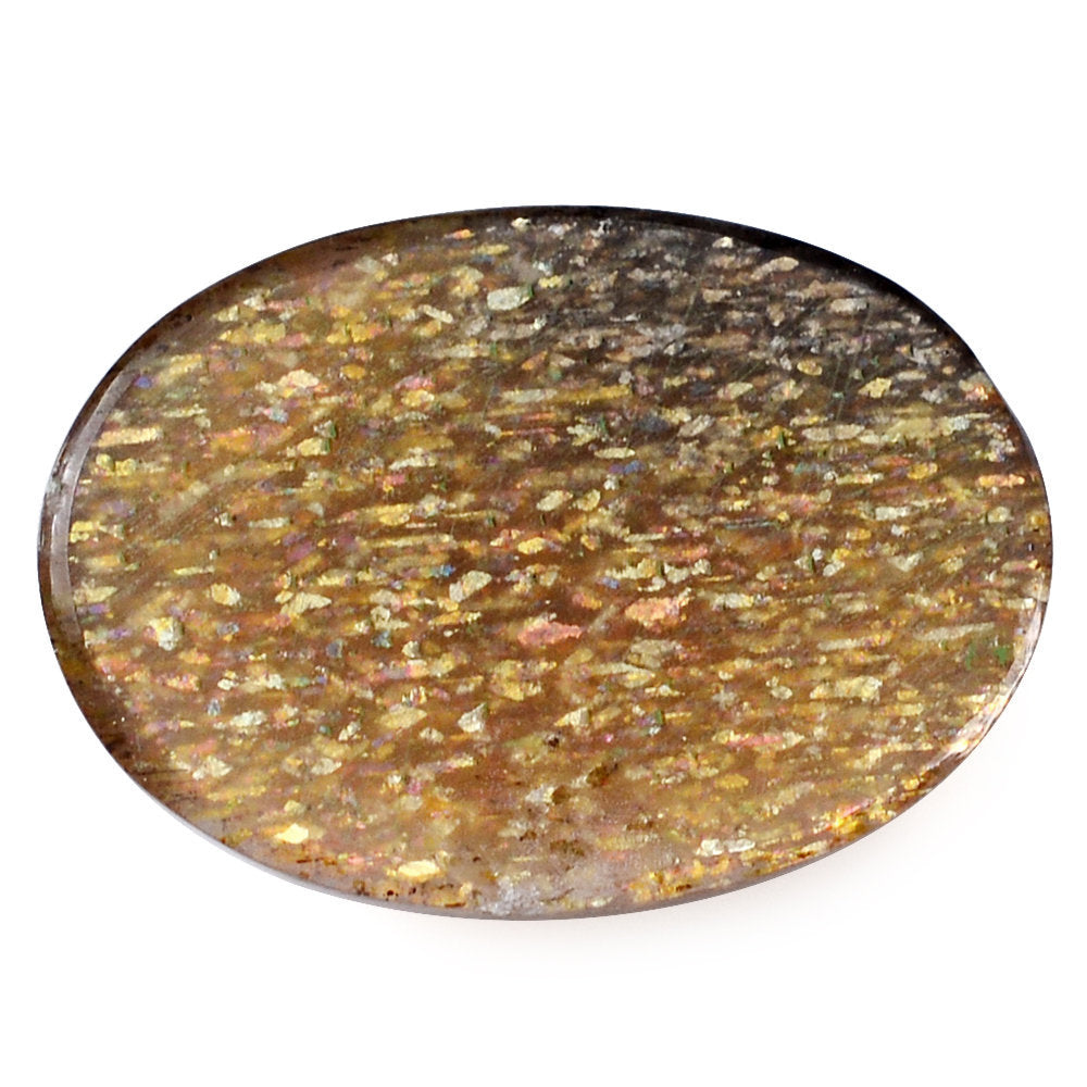 BLACK GOLDEN SUNSTONE OVAL CAB 18X13MM 11.55 Cts.