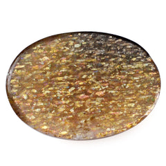 BLACK GOLDEN SUNSTONE OVAL CAB 18X13MM 11.55 Cts.