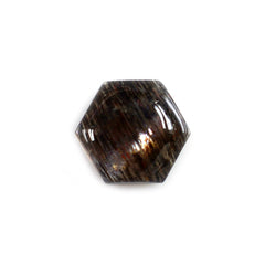 BLACK SHINE GOLDEN SUNSTONE HEXAGON CAB 6MM 0.97 Cts.