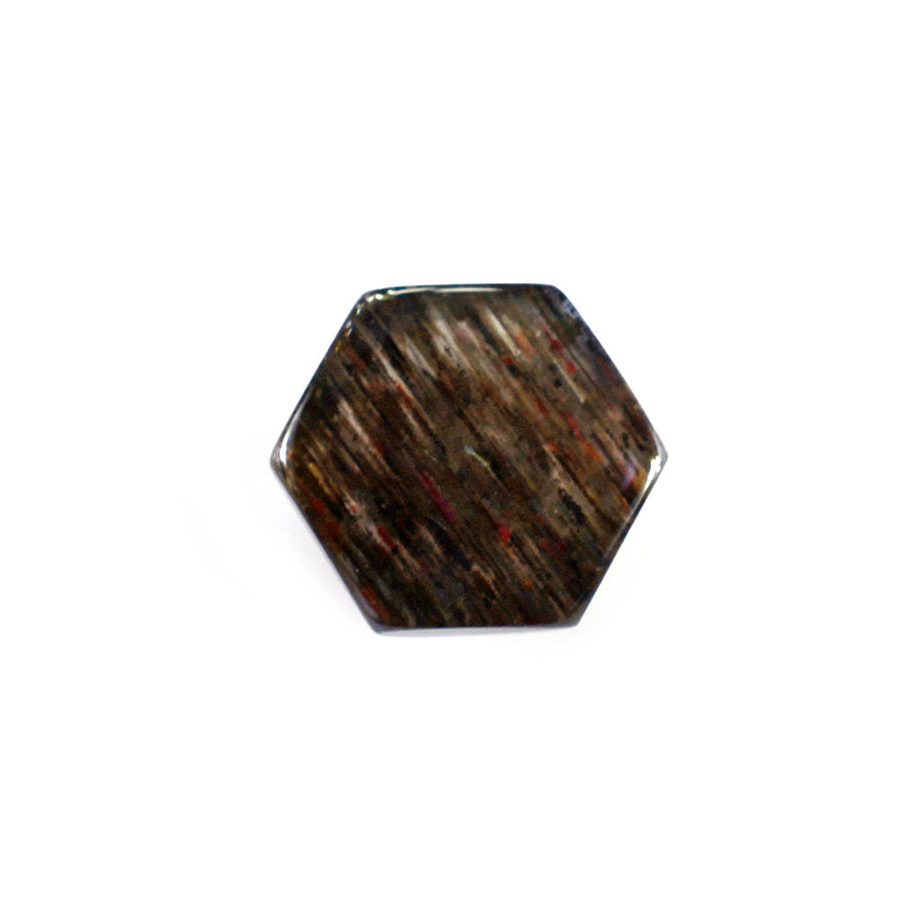 BLACK SHINE GOLDEN SUNSTONE HEXAGON CAB 6MM 0.97 Cts.