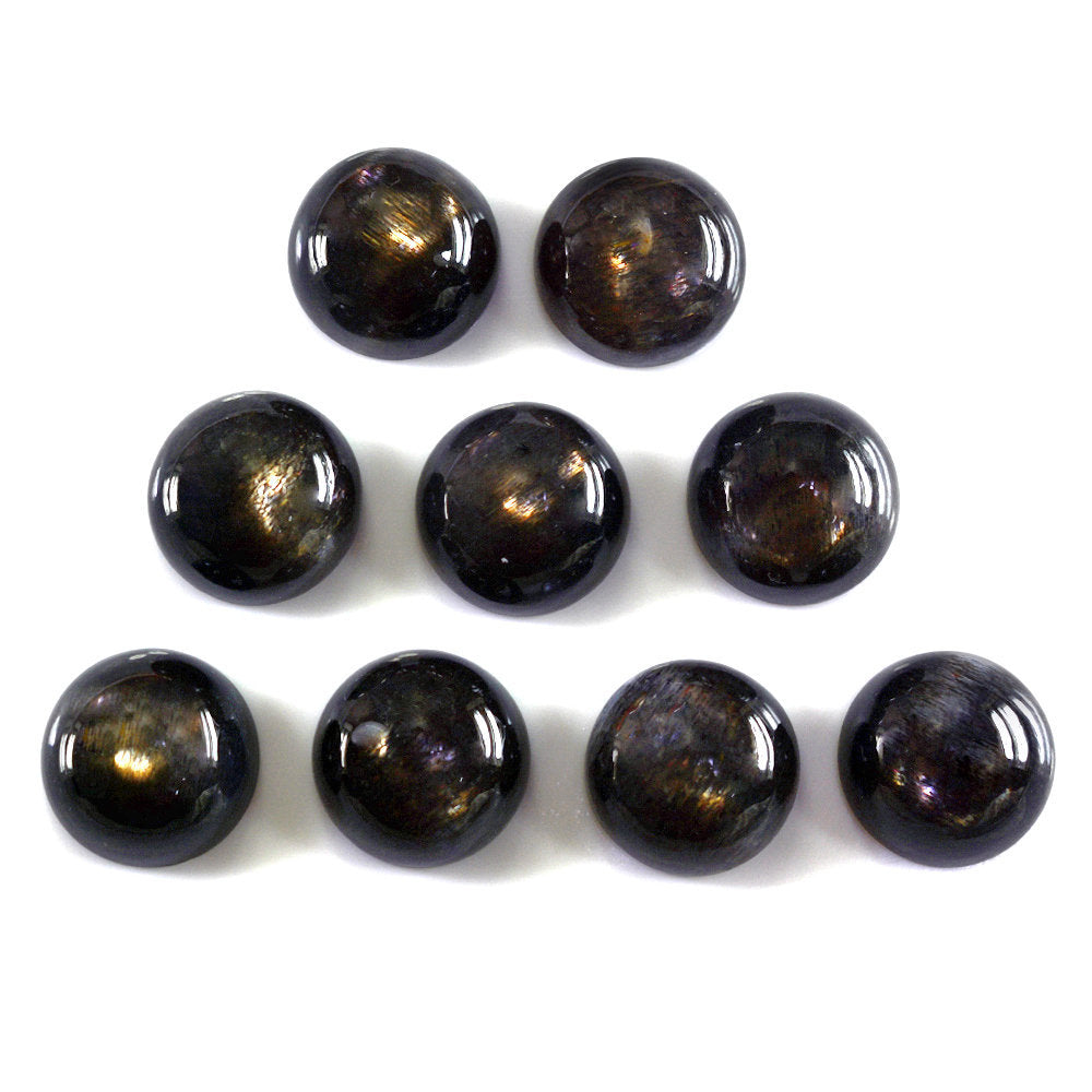 BLACK GOLDEN SUNSTONE ROUND CAB 16MM 14.73 Cts.