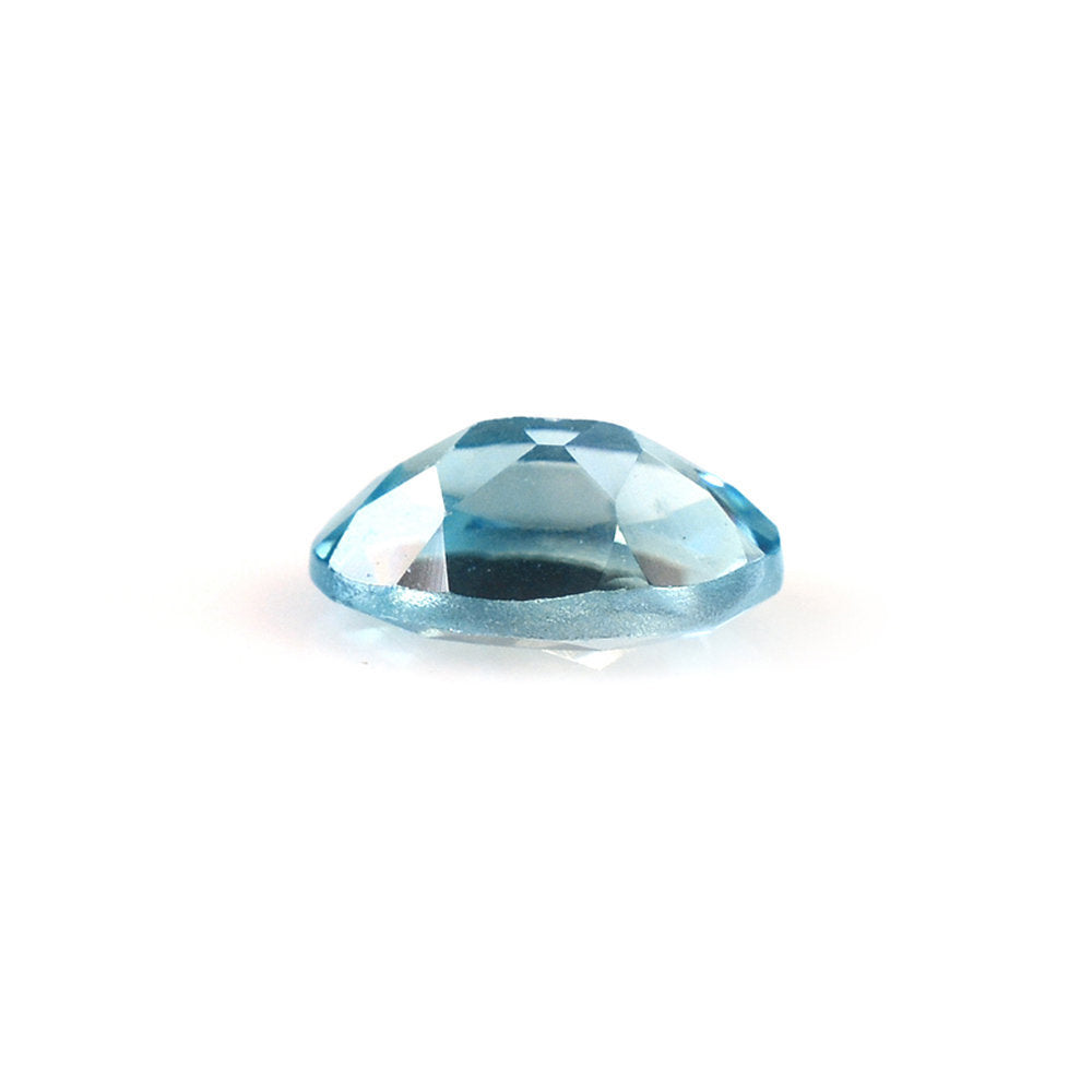 NATURAL BLUE ZIRCON CUT OVAL 6X4MM 0.63 Cts.
