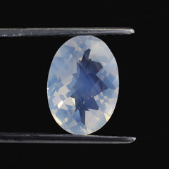 BLUE MOON QUARTZ CHECKER CUT OVAL 14X10MM 4.85 Cts.