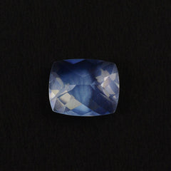 BLUE MOON QUARTZ CHECKER CUT CUSHION 11X9MM 3.39 Cts.