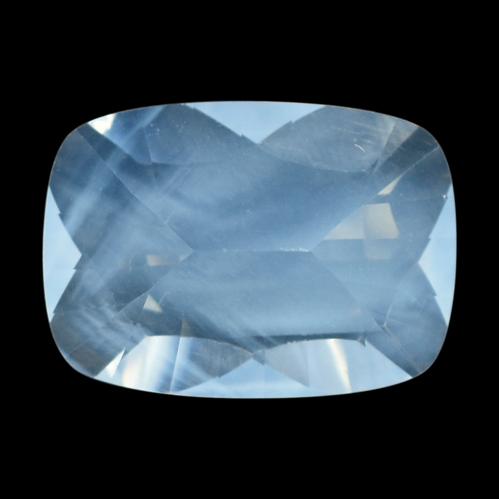 BLUE MOON QUARTZ CONCAVE CUT CUSHION 14X10MM 5.54 Cts.