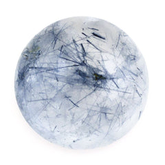 BLUE RUTILE QUARTZ ROUND CAB 12MM 6.87 Cts.