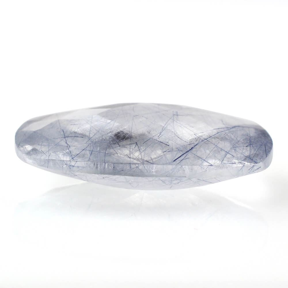 BLUE RUTILE QUARTZ BRIOLETTE CUSHION 20X15MM 11.85 Cts.