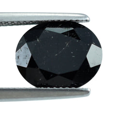 BLACK TOURMALINE CUT OVAL (SI) 12X10MM 3.56 Cts.