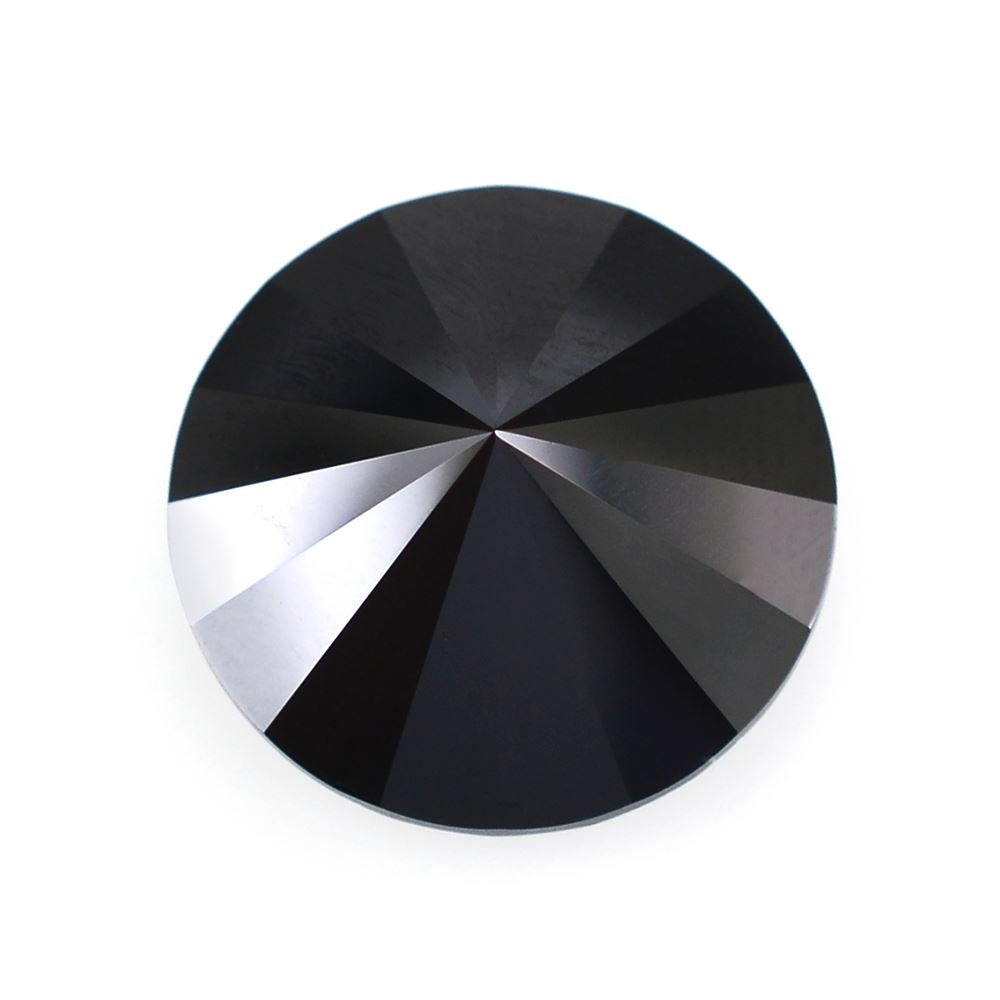 BLACK ONYX DIAMOND CUT ROUND 14MM 10.90 Cts.