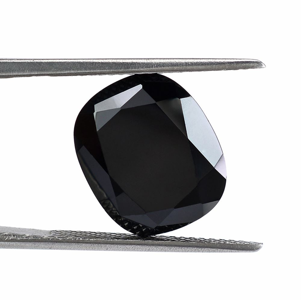 BLACK ONYX CUT CUSHION (IRREGULAR CUT BACK) 14X11.50MM 9.45 Cts.