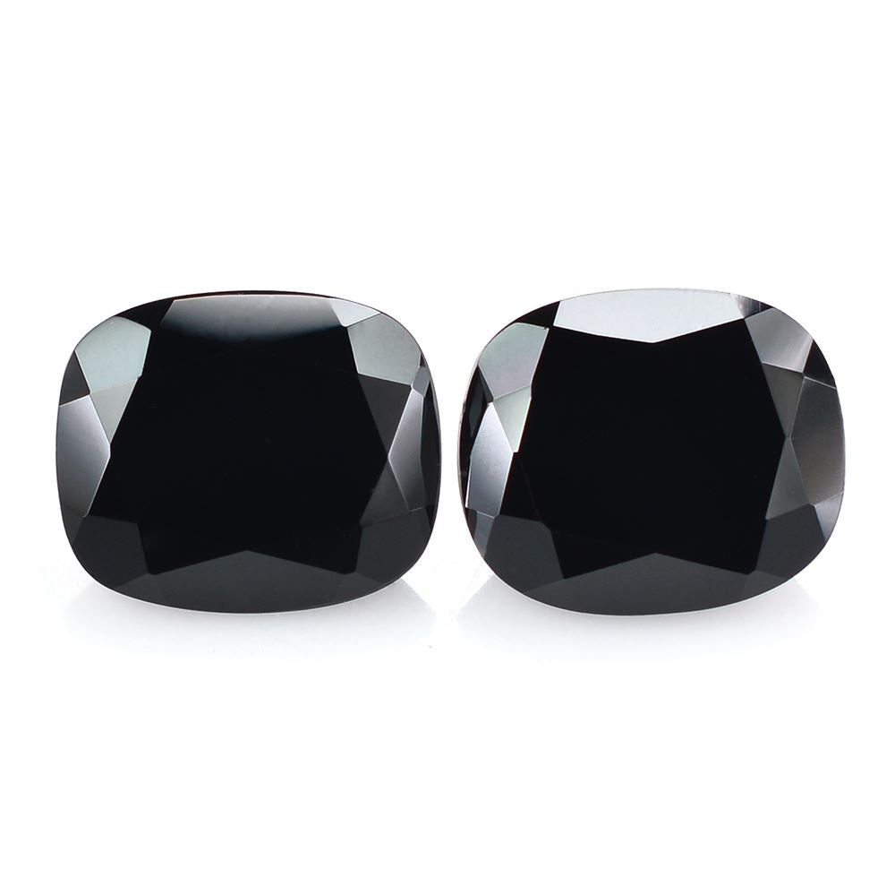 BLACK ONYX CUT CUSHION (IRREGULAR CUT BACK) 14X11.50MM 9.45 Cts.