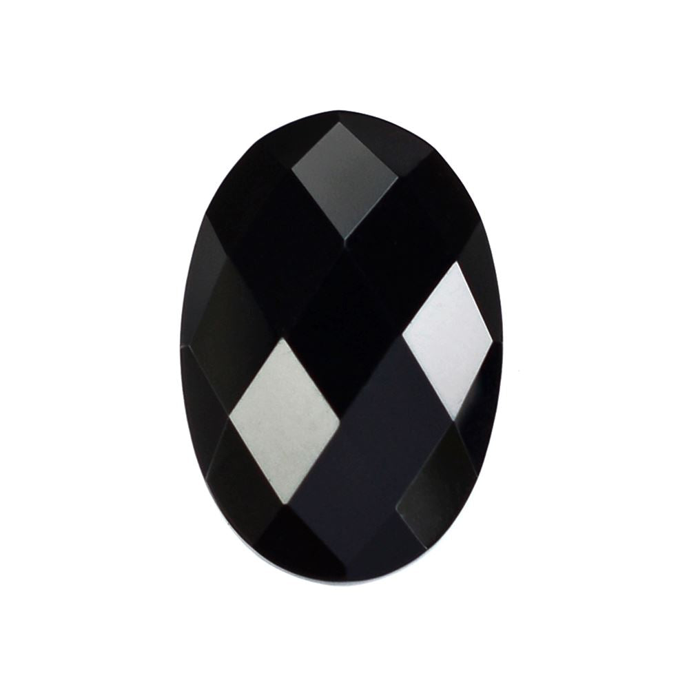 BLACK ONYX BRIOLETTE OVAL 12X8MM 2.63 Cts.
