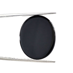 BLACK ONYX OVAL PLATE 23X19MM 9.19 Cts.