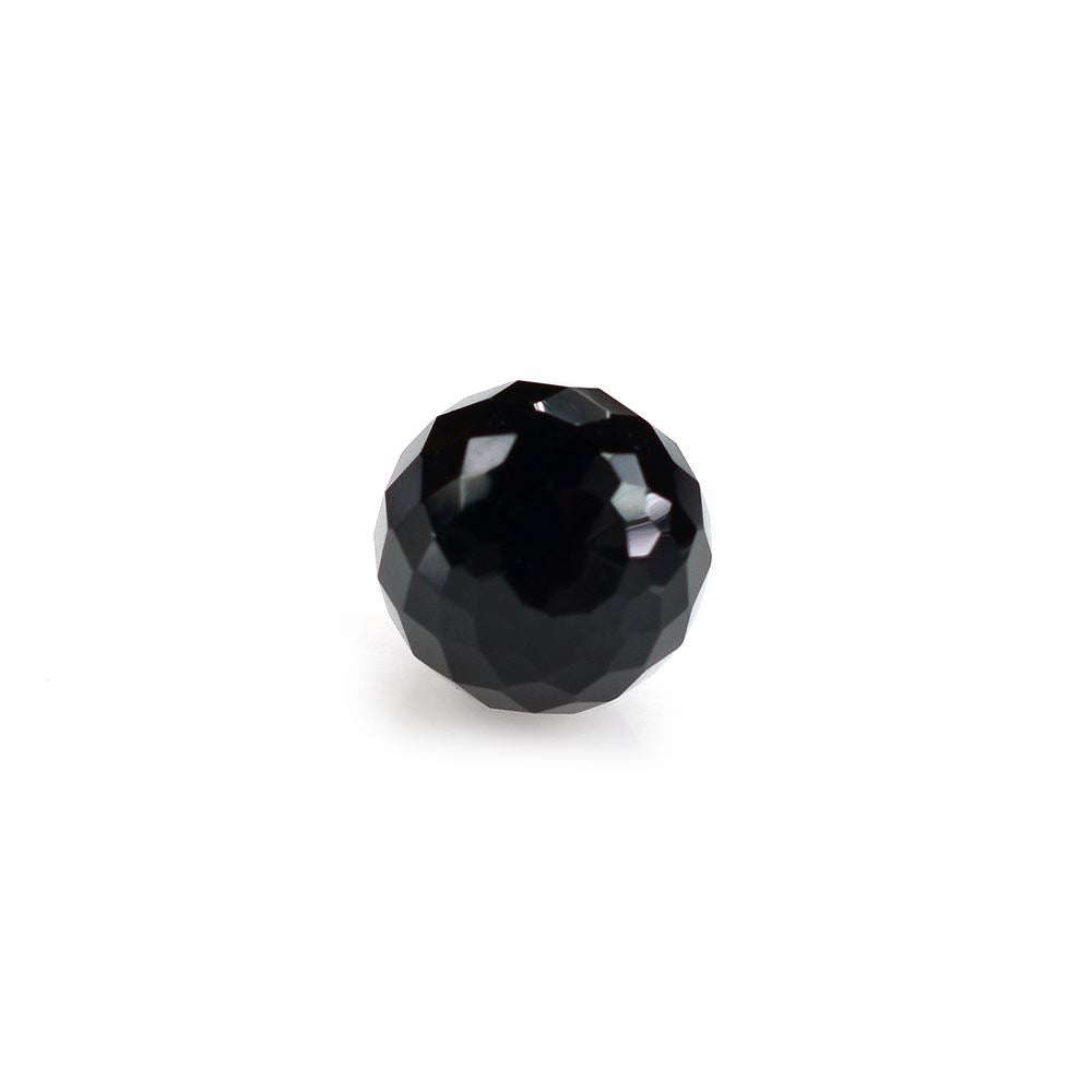 BLACK ONYX FACETED DROPS (HALF DRILL) 10X7MM 3.25 Cts.