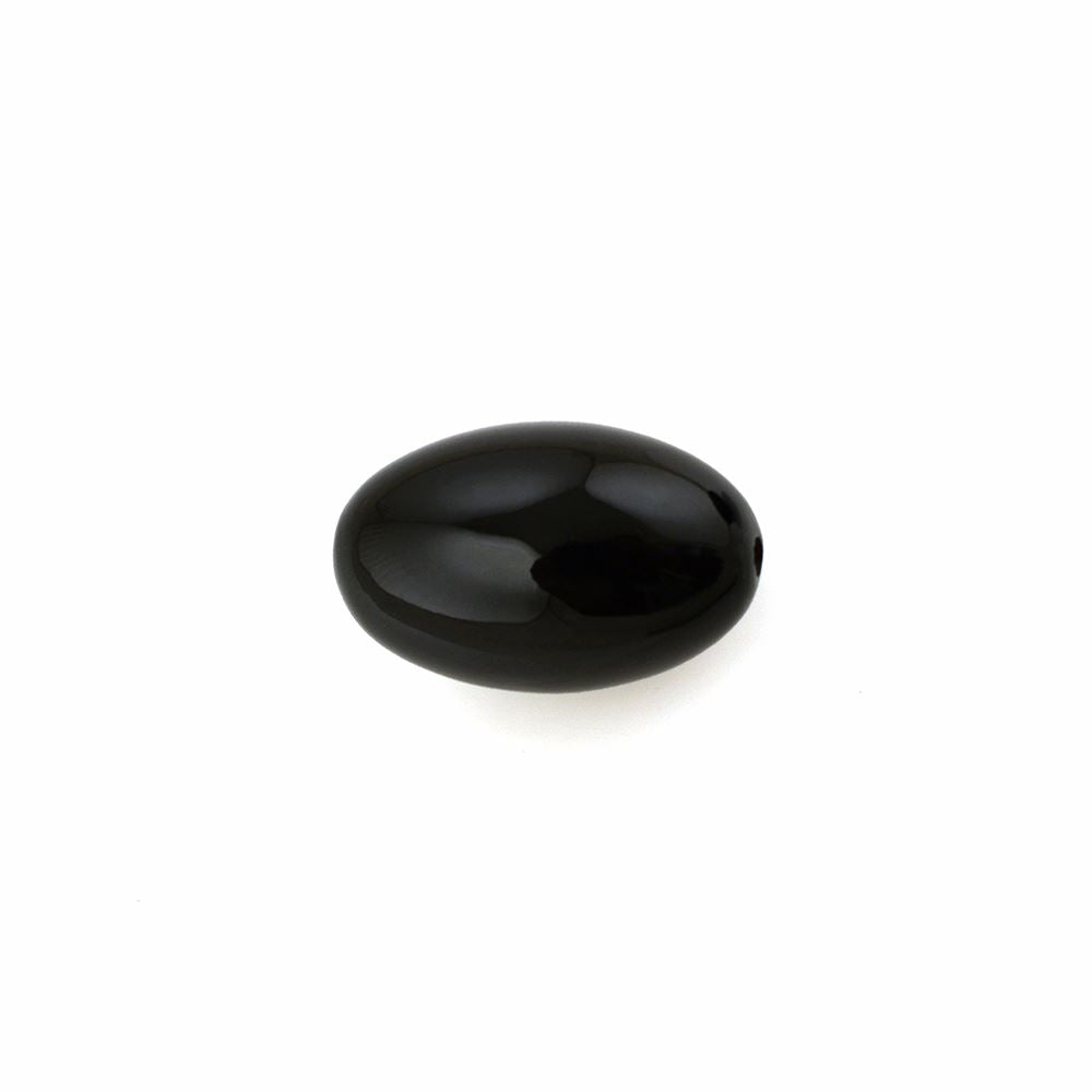 BLACK ONYX PLAIN BEADS (FULL DRILL) 19X12MM 19.14 Cts.