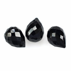 BLACK ONYX FACETED DROPS (FULL DRILL) 7X5MM 1.11 Cts.